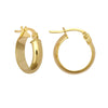 Ring - 9ct Yellow 3mm Wedding Band Style Hoop Earrings - by Hearts Forever Jewellers