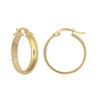 Ring - 9ct Yellow 3mm Wedding Band Style Hoop Earrings - by Hearts Forever Jewellers
