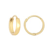 Ring - 9ct Yellow Gold Plain 10mm Huggie Earrings - by Hearts Forever Jewellers