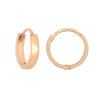 Ring - 9ct Yellow Gold Plain 10mm Huggie Earrings - by Hearts Forever Jewellers