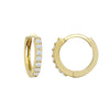 Cubic Zirconia Ring - 9ct Yellow Gold CZ Set 10mm Huggie Earrings - by Hearts Forever Jewellers