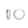 Cubic Zirconia Ring - 9ct Yellow Gold CZ Set 10mm Huggie Earrings - by Hearts Forever Jewellers