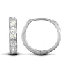Cubic Zirconia Ring - 9ct yellow gold huggie Hoop Earrings channel set with a brilliant cut cubic zirconia stones - by Hearts Forever Jewellers
