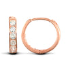 Cubic Zirconia Ring - 9ct yellow gold huggie Hoop Earrings channel set with a brilliant cut cubic zirconia stones - by Hearts Forever Jewellers