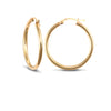 14ct yellow gold ultra light plain creole Hoop Earrings