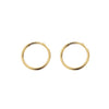 Ring - 9ct yellow gold plain polished Hoop Earrings - by Hearts Forever Jewellers