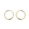 Ring - 9ct yellow gold plain polished Hoop Earrings - by Hearts Forever Jewellers
