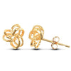 Ring - solid 9ct yellow gold hand finished knot design Stud Earrings - by Hearts Forever Jewellers