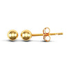 Ring - 9ct yellow gold 3mm ball Stud Earrings - by Hearts Forever Jewellers