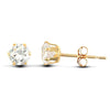Cubic Zirconia Ring - 9ct yellow gold Stud Earrings claw-set with a 3mm solitaire cubic zirconia stone - by Hearts Forever Jewellers