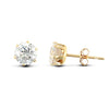 Cubic Zirconia Ring - 9ct yellow gold Stud Earrings claw-set with a 3mm solitaire cubic zirconia stone - by Hearts Forever Jewellers
