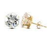 Cubic Zirconia Ring - 9ct yellow gold Stud Earrings claw-set with a 3mm solitaire cubic zirconia stone - by Hearts Forever Jewellers