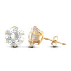 Cubic Zirconia Ring - 9ct yellow gold Stud Earrings claw-set with a 3mm solitaire cubic zirconia stone - by Hearts Forever Jewellers