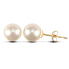 4mm premium quality cultured pearl Stud Earrings with a 9ct yellow gold post and butterfly fitting.