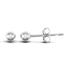 9ct white gold 3mm polished bead Stud Earrings with a post and butterfly fitting.
