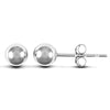 9ct white gold 3mm polished bead Stud Earrings with a post and butterfly fitting.