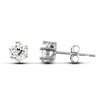 solid 9ct white gold hand finished Stud Earrings claw-set with a 3mm solitaire cubic zirconia stone.