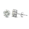 solid 9ct white gold hand finished Stud Earrings claw-set with a 3mm solitaire cubic zirconia stone.