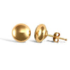 9ct yellow gold polished 6mm domed ball stud earrings