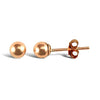 9ct rose gold polished 4mm ball stud earrings