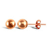 9ct rose gold polished 4mm ball stud earrings