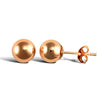 9ct rose gold polished 4mm ball stud earrings