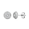 9ct White Gold 8mm CZ Bezel Stud Earrings