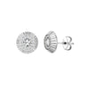 9ct White Gold 8mm CZ Bezel Stud Earrings