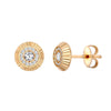 9ct Rose Gold 8mm CZ Bezel Stud Earrings