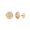 9ct Rose Gold 8mm CZ Bezel Stud Earrings