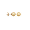 6-7mm premium quality cream cultured pearl Stud Earrings with a 9ct yellow gold post and butterfly fitting.