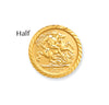 Jewellery - 9ct Gold George & Dragon Half Sovereign Size Insert - by Hearts Forever Jewellers