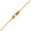 Bracelet - 9ct Gold Fine Figaro ID Bracelet - by Hearts Forever Jewellers
