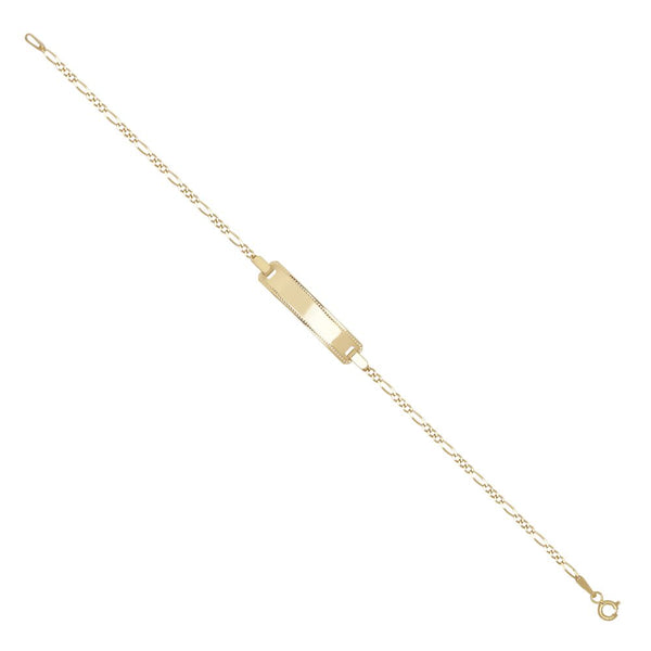 Bracelet - 9ct Figaro ID Bracelet - by Hearts Forever Jewellers