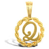 Necklace - 9ct Yellow Gold Rope initial Pendant - by Hearts Forever Jewellers