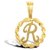 Necklace - 9ct Yellow Gold Rope initial Pendant - by Hearts Forever Jewellers