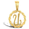 Necklace - 9ct Yellow Gold Rope initial Pendant - by Hearts Forever Jewellers
