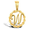 Necklace - 9ct Yellow Gold Rope initial Pendant - by Hearts Forever Jewellers