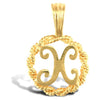 Necklace - 9ct Yellow Gold Rope initial Pendant - by Hearts Forever Jewellers