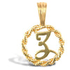 Necklace - 9ct Yellow Gold Rope initial Pendant - by Hearts Forever Jewellers
