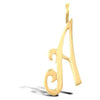 Necklace - 9ct Yellow Gold Polished Script Initial Pendant - by Hearts Forever Jewellers
