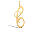 Necklace - 9ct Yellow Gold Polished Script Initial Pendant - by Hearts Forever Jewellers