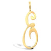 Necklace - 9ct Yellow Gold Polished Script Initial Pendant - by Hearts Forever Jewellers