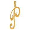 Necklace - 9ct Yellow Gold Polished Script Initial Pendant - by Hearts Forever Jewellers