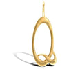 Necklace - 9ct Yellow Gold Polished Script Initial Pendant - by Hearts Forever Jewellers