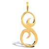 Necklace - 9ct Yellow Gold Polished Script Initial Pendant - by Hearts Forever Jewellers