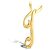Necklace - 9ct Yellow Gold Polished Script Initial Pendant - by Hearts Forever Jewellers