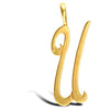 Necklace - 9ct Yellow Gold Polished Script Initial Pendant - by Hearts Forever Jewellers