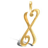 Necklace - 9ct Yellow Gold Polished Script Initial Pendant - by Hearts Forever Jewellers