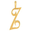 Necklace - 9ct Yellow Gold Polished Script Initial Pendant - by Hearts Forever Jewellers